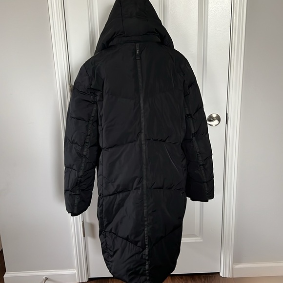 Lands’ End Black Hooded Puffer HyperDry Water Resistant Down Coat - Size XL - Picture 6 of 12